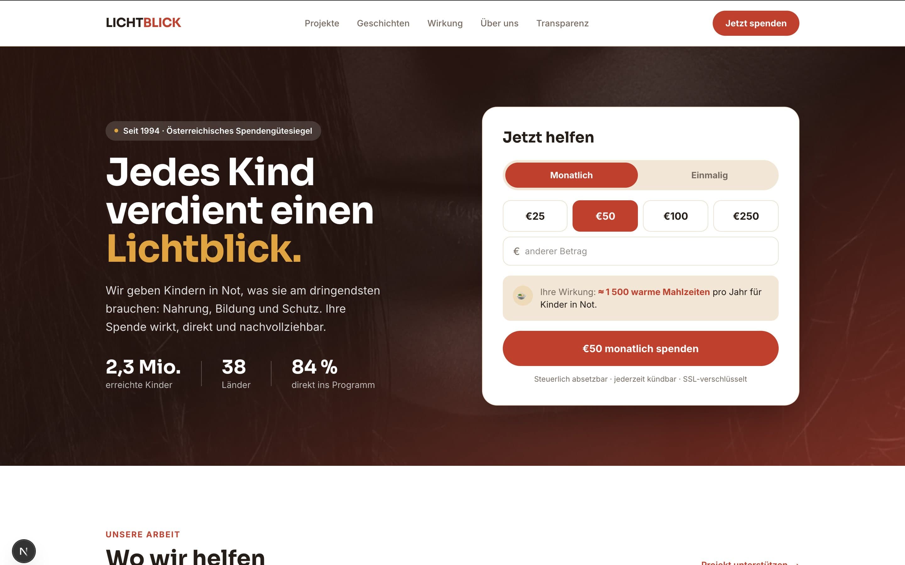 Vorschau: LICHTBLICK Hilfsorganisation